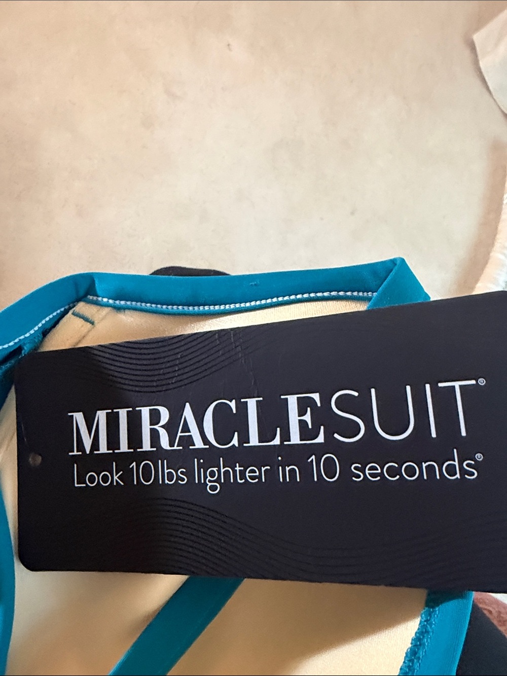 Miraclesuit Teal Blue Ruched Crossover Swim One-Piece. You will look 10lbs less - Picture 9 of 9